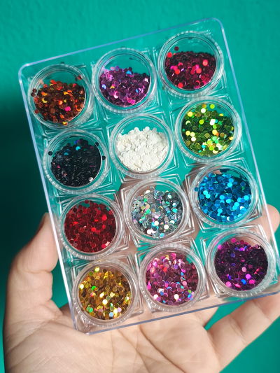 Glitter redondo x unidad 