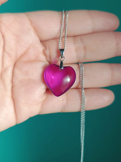 Cadenita corazón violeta 