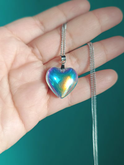 Cadenita corazón tornasolado 