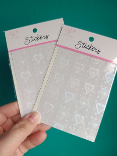 Sticker corazones 
