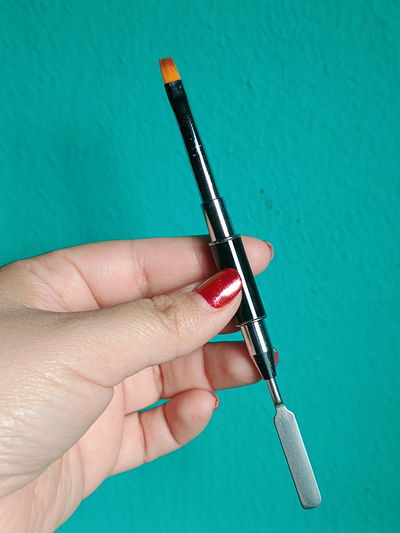 Pincel de poligel con espátula 