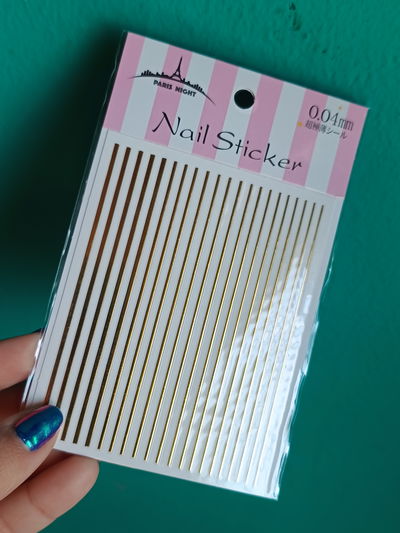 Sticker Línea dorada