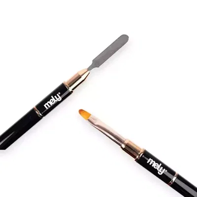 Pincel Polygel  con Espátula Negro Mely 