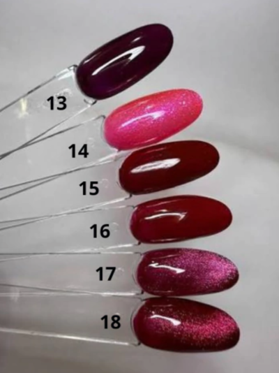 Esmaltes Rojos Cat eye / ojo de gato y Brillos 