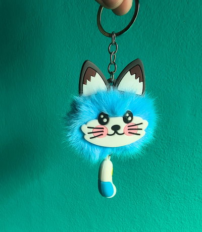 Llavero gatito peludo 