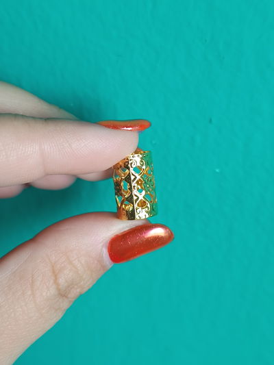 Cuff para trenzas dorado 