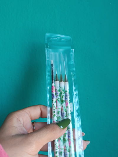 Set de 4 pinceles floreados