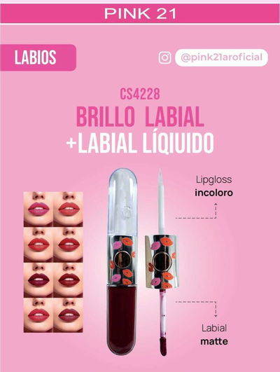 Labial LipGloss x 2 PINK 21 