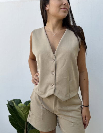 Conjunto Sastrero Hi (Moca - Crema)