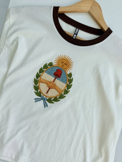 Remera Oid (Crema-Choco)