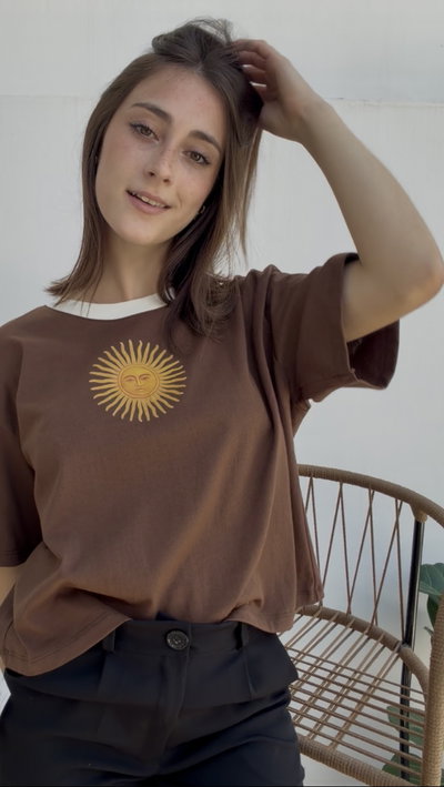 Remera Sol Mayo (Choco)