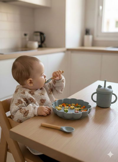 Kit de alimentación completo Azul pastel premium 