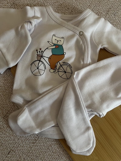 Ajuar Primeros Días Osito En Ruedas 