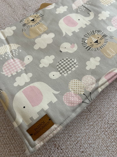 Manta Reversible Corderito Pio Rosa