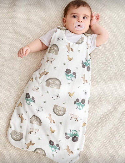 Bolsa de dormir de muselina reversible - Granja 