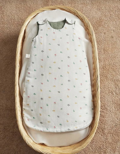 Bolsa de dormir de muselina reversible - Flores 