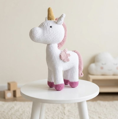 Muñeco tejido - Unicornio 