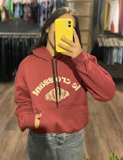•Buzo CROISSANT bordo•
