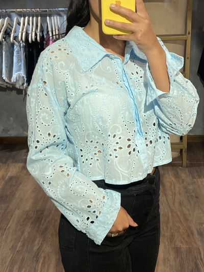 •Camisa NEREA celeste•