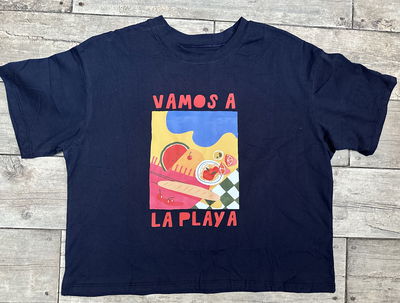 REMERA OVER VAMOS A LA PLAYA