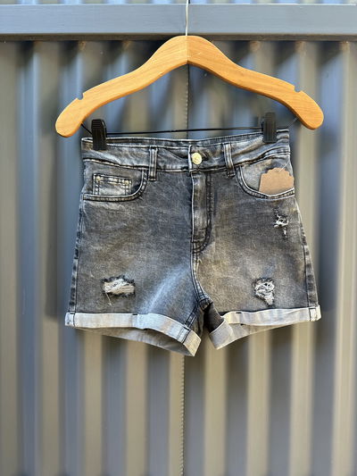 SHORT DENIM BLACK
