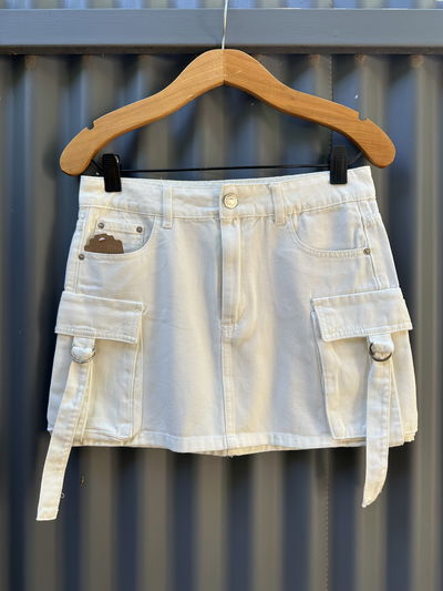 POLLERA CARGO BLANCA