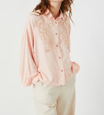 CAMISA ROSA BORDADA