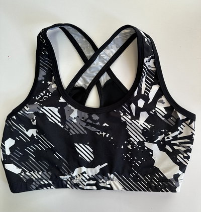 TOP DE LYCRA ESPALDA CRUZADA ESTAMPADO 