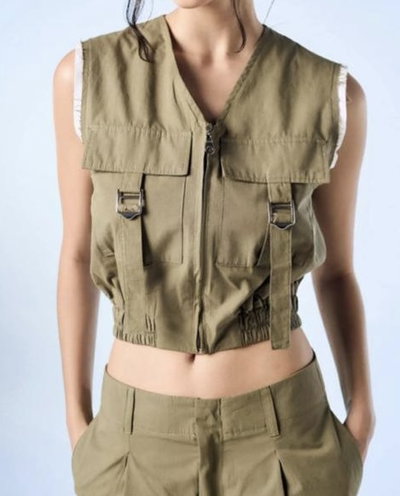 CHALECO CARGO GABARDINA