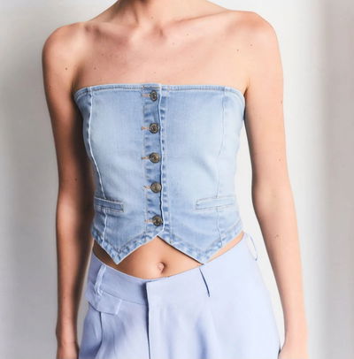 TOP CORSET DENIM