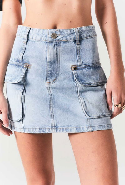 POLLERA CARGO DENIM