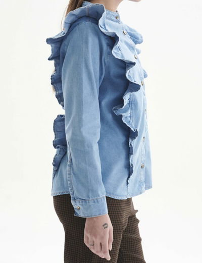 CAMISA VOLADOS DENIM