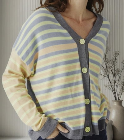 CARDIGAN RAYAS PASTEL