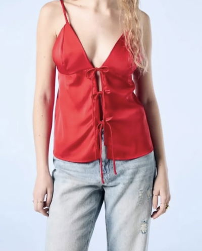 MUSCULOSA DE SATEN LAZOS