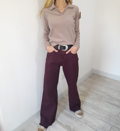 WIDE LEG BORDÓ 