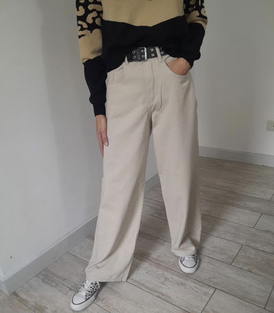 JEAN WIDE LEG NATURAL 