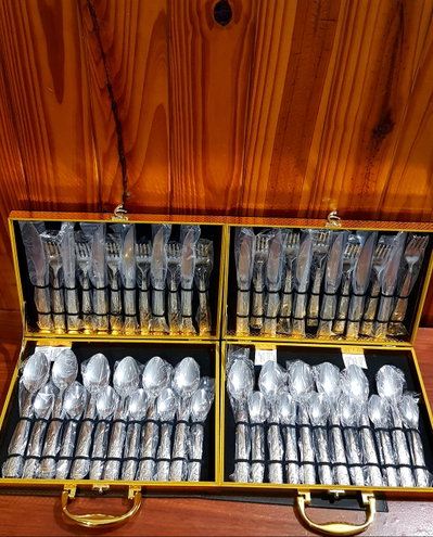 KIT CUBIERTOS CAJA DE MADERA