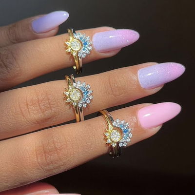 Anillos sol y luna (par)