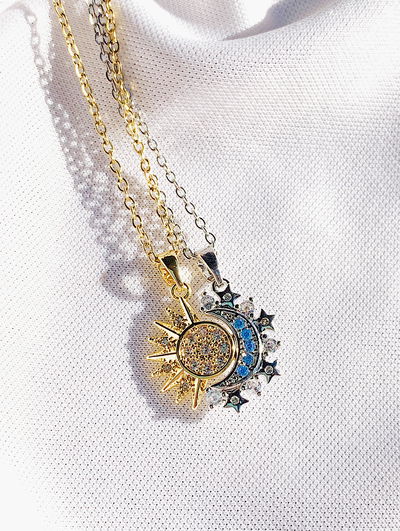 Collar sol y luna imantado