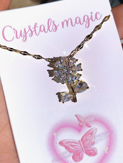 Collar flor: golden