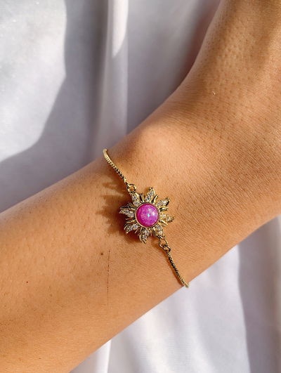 Pulsera rapunzel sol violeta - giratorio