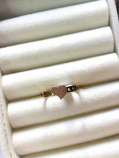 Anillo heart: golden