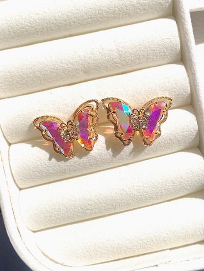 Aros mariposa: tornasol