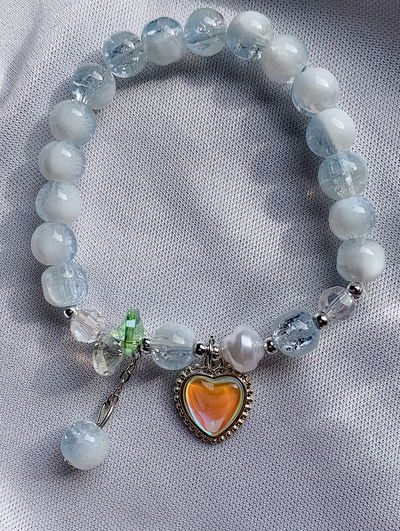 Pulsera corazón: tornasol