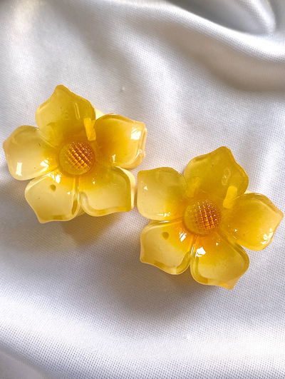 Mini broches flor x2: amarillo