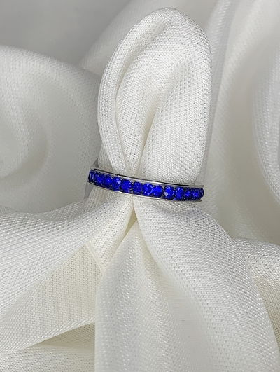 Anillo strass - azul