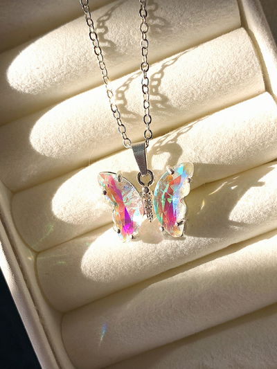 Collar mariposa - tornasol