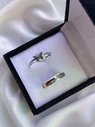 Anillos promesa butterfly (leer descripción)