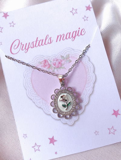 Collar rosa vintage 