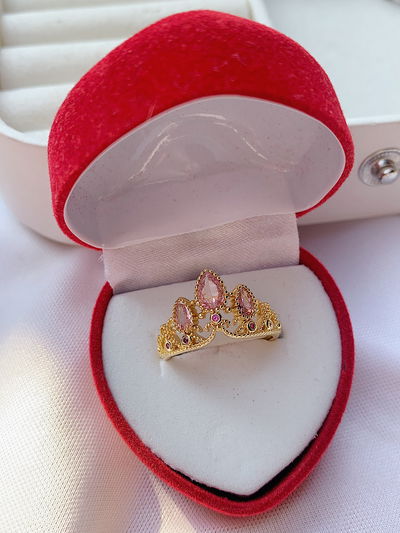 Anillo corona rapunzel - rosa